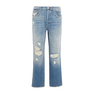 J Brand + Ivy Cropped Distressed Jeans