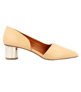 By Far + Karla Cream Leather Pumps