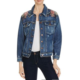 Joe's Jeans + Bella Floral Embroidered Denim Jacket