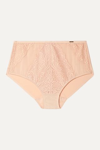 Chantelle + Pyramide Stretch-Jersey and Lace Briefs