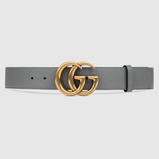 Gucci + Leather Belt With Double G