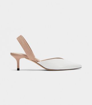 Zara + Slingback Court Shoes With Elastic Straps