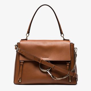 Chloé + Brown Faye Leather Shoulder Bag