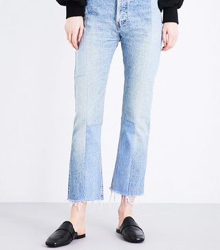 Re/Done + Slim-Fit Cropped Denim Jeans