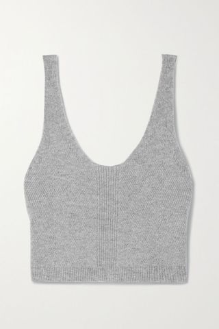 Le Ore + Palermo Cropped Ribbed Cashmere-Blend Tank