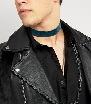 ASOS + Choker in Emerald Velvet