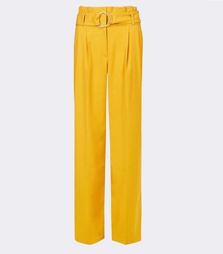 Marks 
Spencer + Belted Paper Bag Wide Leg Trousers