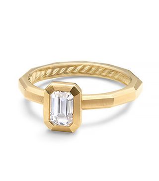 David Yurman + DY Delaunay Petite Engagement Ring in 18K Gold