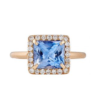 Irene Neuwirth Diamond Collection + Blue Sapphire & White Diamond Ring