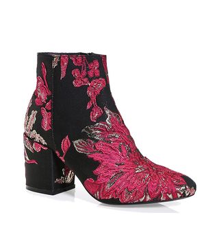 Boohoo + Rebecca Floral Ankle Boot