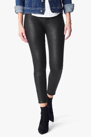 7 for All Mankind + Leather-Like Skinny Jeans