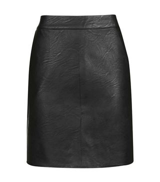 Topshop + TALL PU Short Pencil Skirt