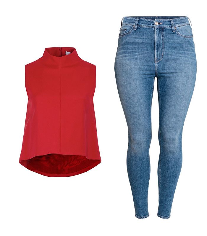 13 Tops to Wear With HighWaisted Skinny Jeans Who What Wear