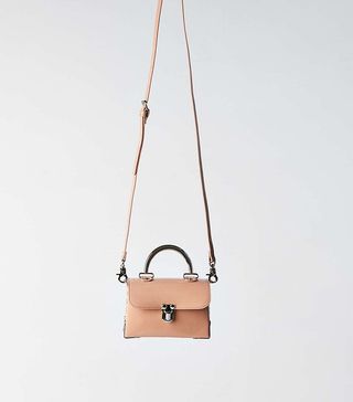 Urban Outfitters + Vegan–Patent Leather Studded Crossbody Bag