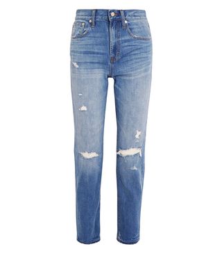 Madewell + The Perfect Vintage Distressed High-Rise Straight-Leg Jeans
