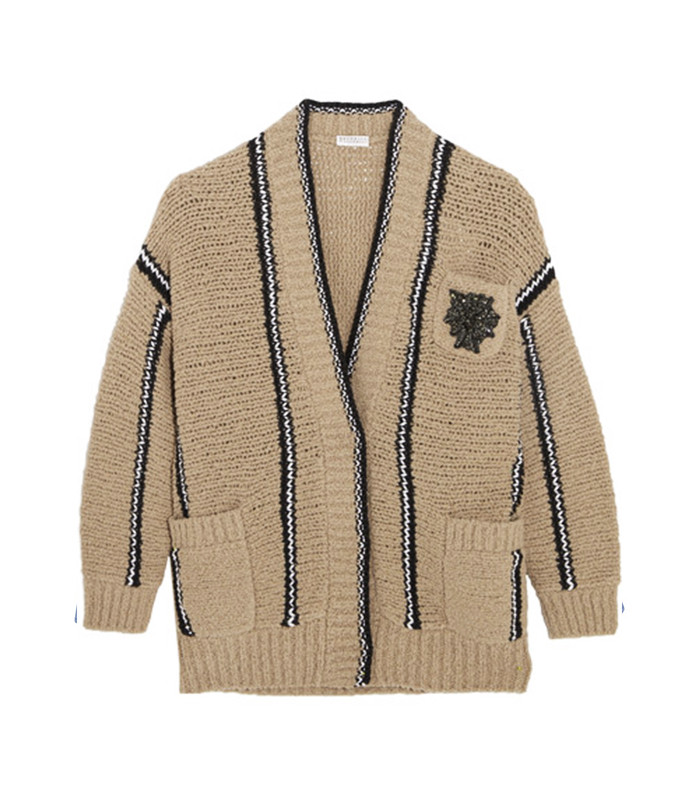Brunello Cucinelli + Embellished Cardigan