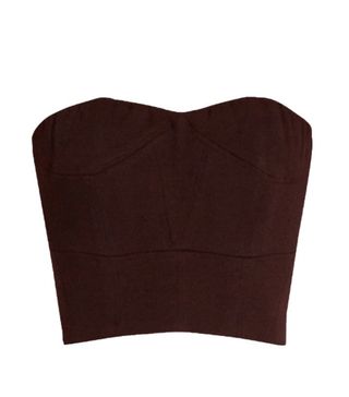 Raey + Cropped Crepe Corset Top