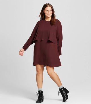 Who What Wear for Target + Plus Size Layered Raglan Dress