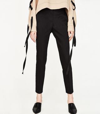 Zara + Stretch-Waist Skinny Trousers