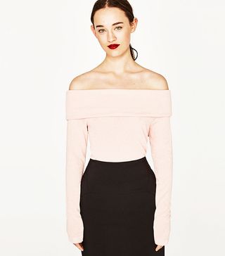 Zara + Off-the-Shoulder Sweater