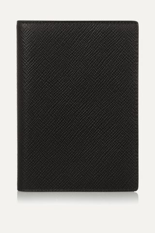 Smythson + Textured-Leather Passport Cover