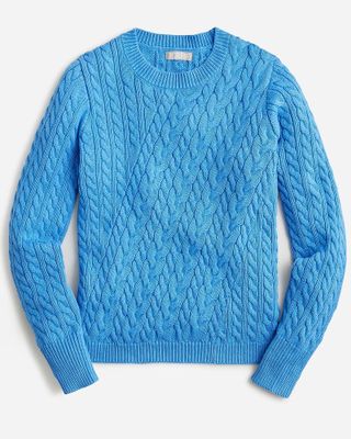 J.Crew + Diagonal Cable-Knit Sweater