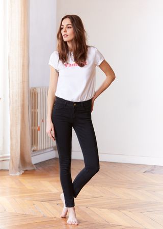 Sézane + The Perfect Slim Jeans in Black