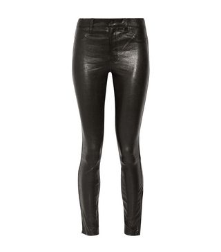 J Brand + 8001 Leather Skinny Pants