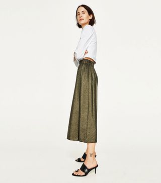 Zara + Culottes in Khaki