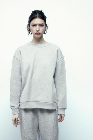 Zara + Ribbed Sweatshirt