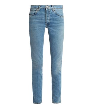 Re/Done + High-Rise Straight Skinny-Leg Jeans