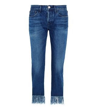 3x1 + WM3 Crop Fringe Mid-Rise Straight-Leg Jeans