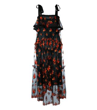 Philosophy Di Lorenzo Serafini + Floral Embroidery Sheer Dress