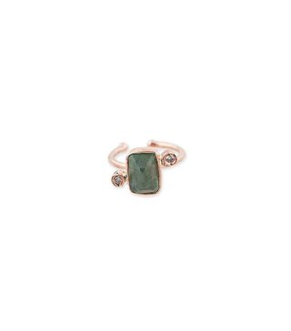 Jacquie Aiche + Green Tourmaline 2 Diamond Ear Band