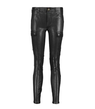 J Brand + Leather Slim-Fit Pants