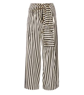 Monse + Striped Duchesse Silk-Satin Wide-Leg Pants