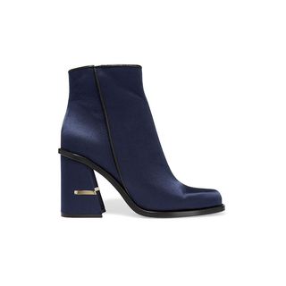 Tibi + Nora Leather Satin Ankle Boots
