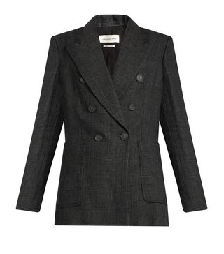 Isabel Marant Étoile + Janey Prince of Wales-Checked Linen Blazer