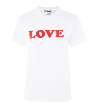 Topshop + Love Slogan T-Shirt by Love