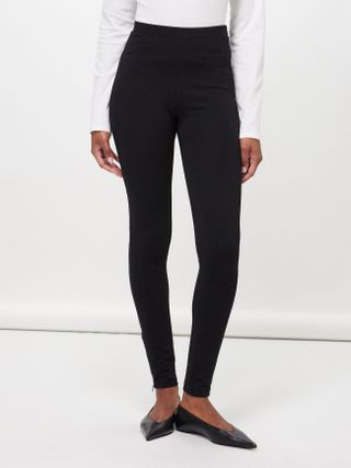 Toteme + Zipped-Cuff Jersey Leggings