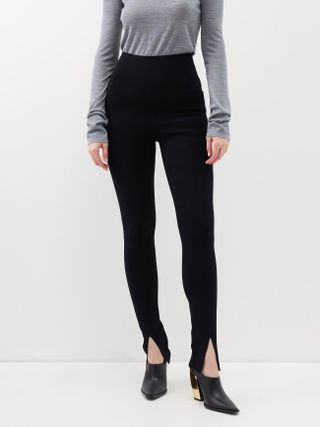 Victoria Beckham + VB Body Slit-Cuff Jersey Leggings