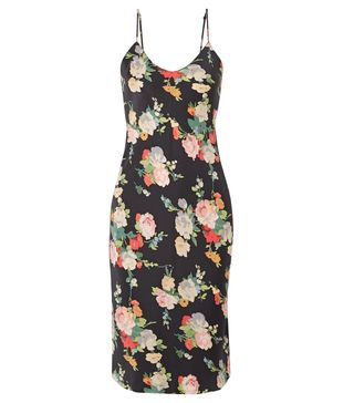 Nili Lotan + Floral-Print Silk-Satin Dress