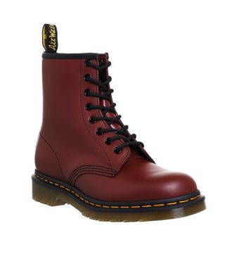 Dr. Martens + 8-Eyelet Lace-Up Boots in Cherry Red