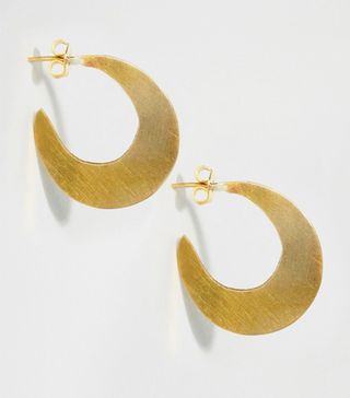 Made + Crescent Hoop Earrings