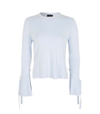 Topshop + Tie Sleeve Fluted Top