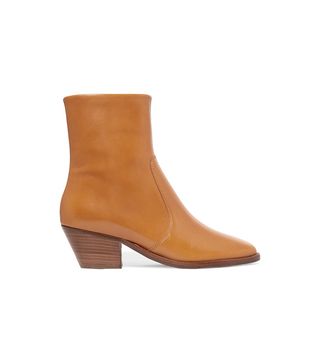 Isabel Marant + Etoile Doynie Glossed-Leather Ankle Boots