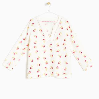 Zara Home + Floral Print Linen Tunic