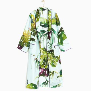 Zara Home + Tropical Print Silk Dressing Gown