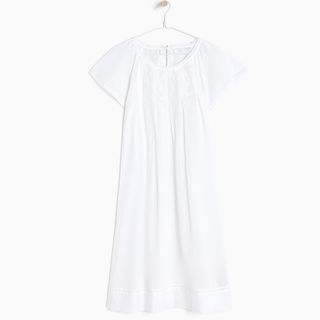 Zara Home + Cotton Nightdress With Embroidered Front