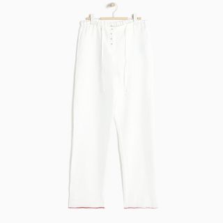 Zara Home + Linen Trousers With Contrasting Trims